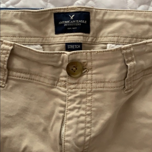 American Eagle Chino Shorts Khaki & Navy Bundle of 2 Sz 8 - Picture 3 of 7